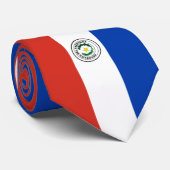 Vlag van Paraguay Stropdas (Opgerold)