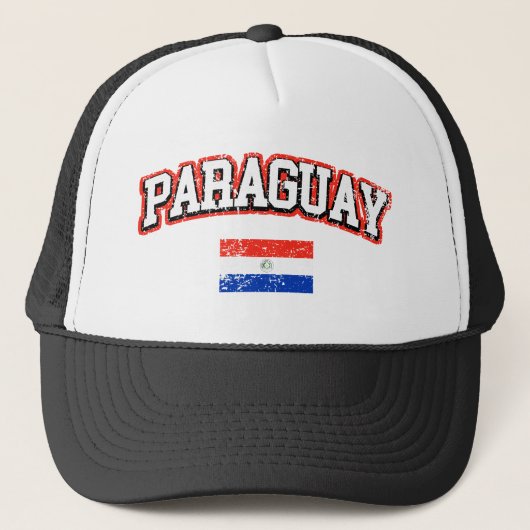 vlag van Paraguay Trucker Pet (Voorkant)