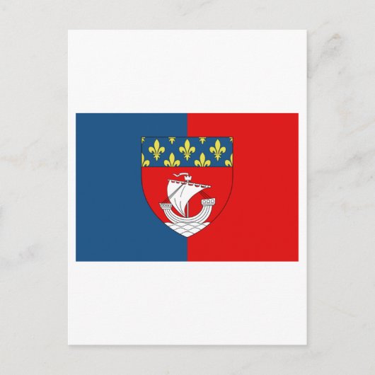 vlag van Parijs Briefkaart (Voorkant)