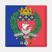 Vlag van Parijs, France Magnet (Voorkant)