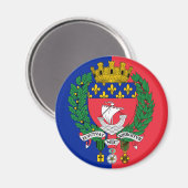 Vlag van Parijs, France Magnet (Voorkant / Achterkant)