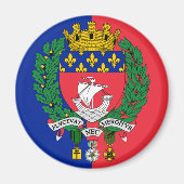 Vlag van Parijs, France Magnet (Voorkant)