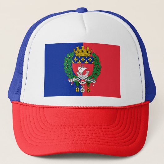 Vlag van Parijs, France Trucker Hat Pet (Voorkant)