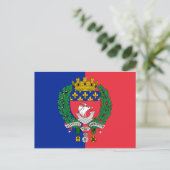 Vlag van Parijs, Frankrijk Briefkaart (Staand voorkant)