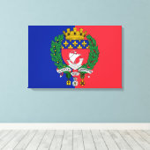 Vlag van Parijs (Frankrijk) Canvas Afdruk (Insitu (Houten vloer))