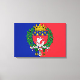 Vlag van Parijs (Frankrijk) Canvas Afdruk