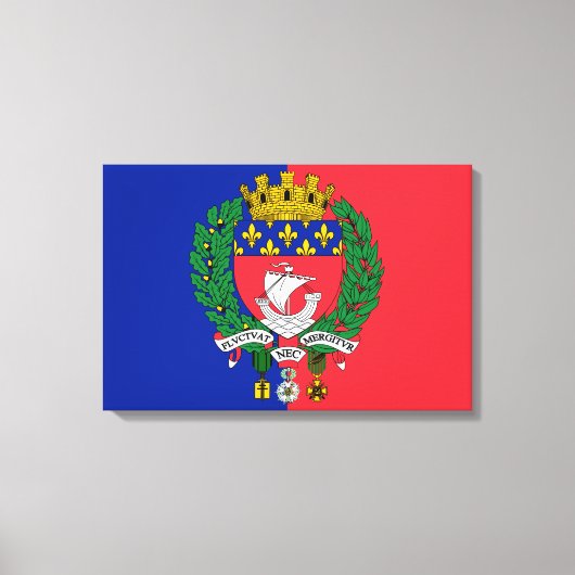 Vlag van Parijs (Frankrijk) Canvas Afdruk (Voorkant)