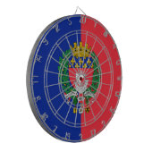 Vlag van Parijs (Frankrijk) Dartbord (Voorkant Links)