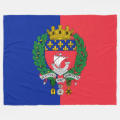 Vlag van Parijs (Frankrijk) Fleece Deken (Voorkant (Horizontaal))