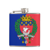 Vlag van Parijs, Frankrijk Heupfles (Voorkant)