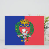 Vlag van Parijs (Frankrijk) Kaart (Staand voorkant)
