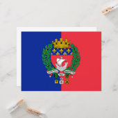 Vlag van Parijs (Frankrijk) Kaart (Voorkant / Achterkant in situ)