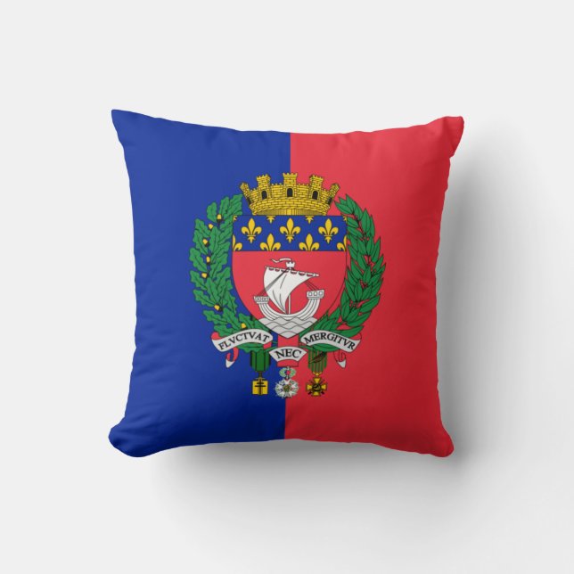 Vlag van Parijs (Frankrijk) Kussen (Voorkant)