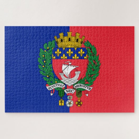 Vlag van Parijs (Frankrijk) Legpuzzel (Horizontaal)