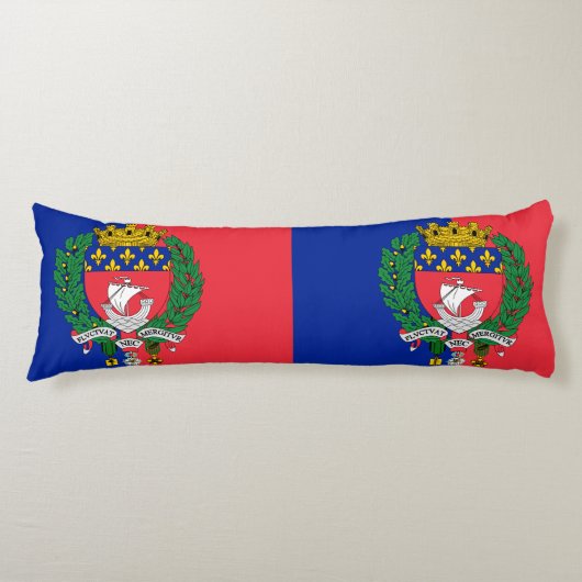 Vlag van Parijs, Frankrijk Lichaamskussen (Voorkant)