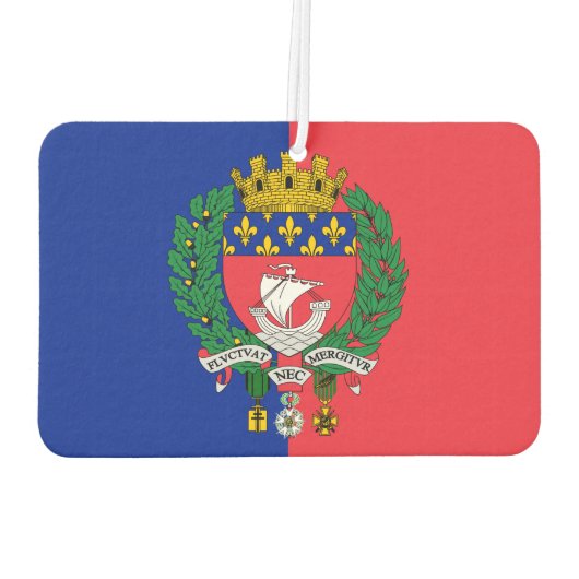 Vlag van Parijs, Frankrijk Luchtverfrisser (Achterkant)