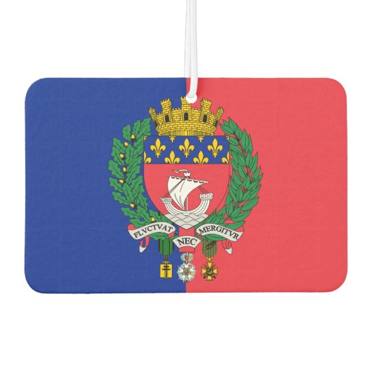 Vlag van Parijs, Frankrijk Luchtverfrisser (Voorkant)