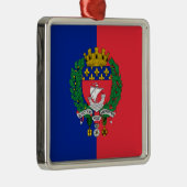 Vlag van Parijs (Frankrijk) Metalen Ornament (Rechts)