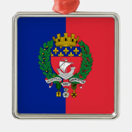 Vlag van Parijs (Frankrijk) Metalen Ornament