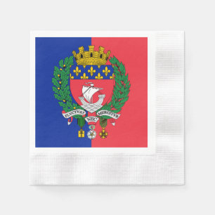 Vlag van Parijs, Frankrijk Napkins Servet