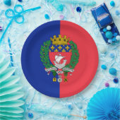 Vlag van Parijs (Frankrijk) Papieren Bordje (Feest)