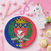 Vlag van Parijs, Frankrijk Papieren Bordje (Feest)