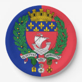 Vlag van Parijs, Frankrijk Papieren Bordje (Voorkant)