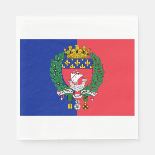 Vlag van Parijs (Frankrijk) Servet (Voorkant)