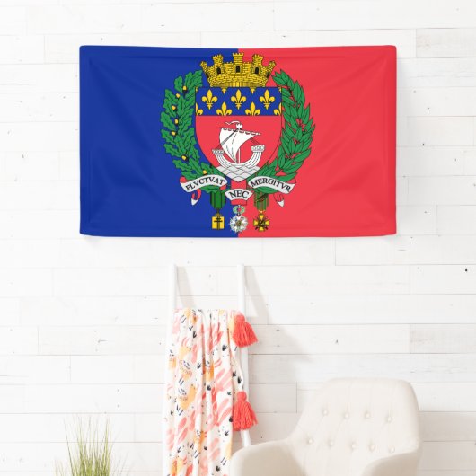 Vlag van Parijs (Frankrijk) Spandoek (Insitu)