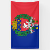 Vlag van Parijs (Frankrijk) Spandoek (Verticaal)