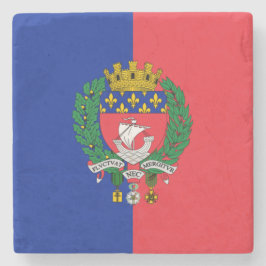 Vlag van Parijs (Frankrijk) Stenen Onderzetter