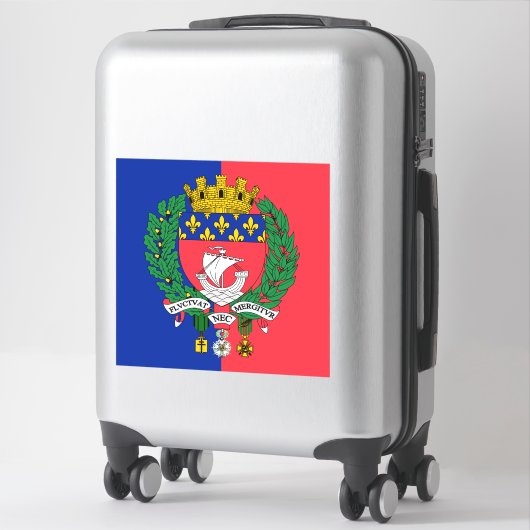 Vlag van Parijs, Frankrijk Sticker (Koffer)
