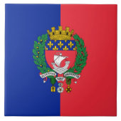 Vlag van Parijs (Frankrijk) Tegeltje (Voorkant)