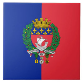Vlag van Parijs (Frankrijk) Tegeltje