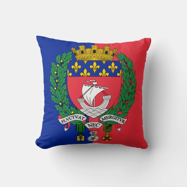 Vlag van Parijs, Frankrijk Worpkussen Kussen (Voorkant)