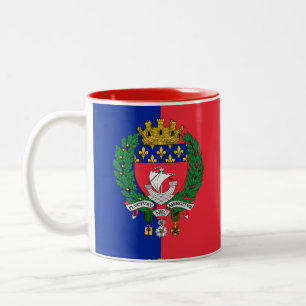 Vlag van Parijs, Franse Mok van tweetone koffie