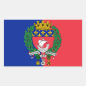 Vlag van Parijs, Franse rechthoekige Sticker (Voorkant)
