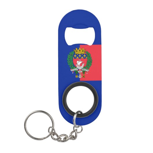 Vlag van Parijs, Franse Sleutelhanger Bottle Opene Mini Flessenopener (Voorkant)