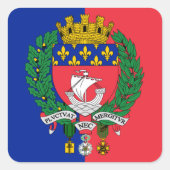 Vlag van Parijs, Franse Square Sticker (Voorkant)