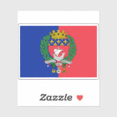 Vlag van Parijs (met wapenschild) Sticker (Vel)