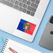 Vlag van Parijs (met wapenschild) Sticker (Laptop met iPhone)