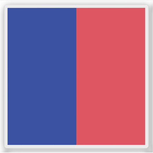 Vlag van Parijs Sticker (Voorkant)