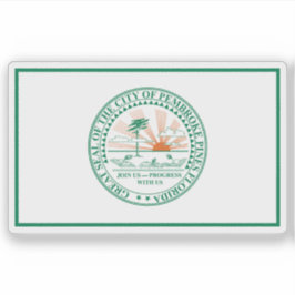 Vlag van Pembroke Pines, Florida, VS Sticker