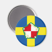 Vlag van Pembrokeshire Magnet (Voorkant / Achterkant)