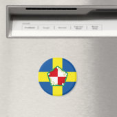 Vlag van Pembrokeshire Magnet (Insitu (Vaatwasser))