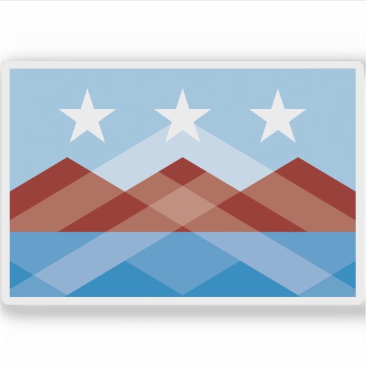 Vlag van Peoria, Arizona Sticker (Voorkant)