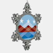 Vlag van Peoria, Arizona Tin Sneeuwvlok Ornament (Links)