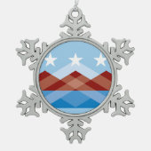 Vlag van Peoria, Arizona Tin Sneeuwvlok Ornament (Voorkant)
