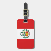 Vlag van Peru Bagagelabel (Voorkant verticaal)