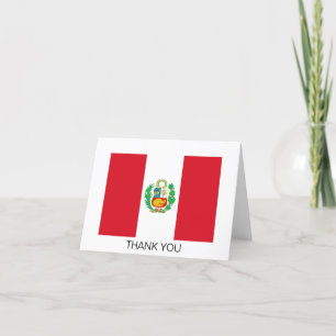 Vlag van Peru Bedankkaart